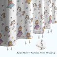 thumbnail image 6 of Princess Unicorn Star Pattern Shower Curtain 72"x84" ,Bathroom Decorative Shower Curtains Set with 12 Hooks,Modern Waterproof Washable Shower Curtain, 6 of 6