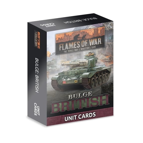 Battlefront Miniatures Flames of War Bulge: British Unit Cards FOW FW272U