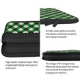 thumbnail image 4 of Pofeuu Green Argyle Plaid Print Laptop Carrying Case,13-15-Inch Laptop and Tablet, Sleek Design, Durable and Water-Repellent Fabric, Business Casual or School-15 inch, 4 of 8