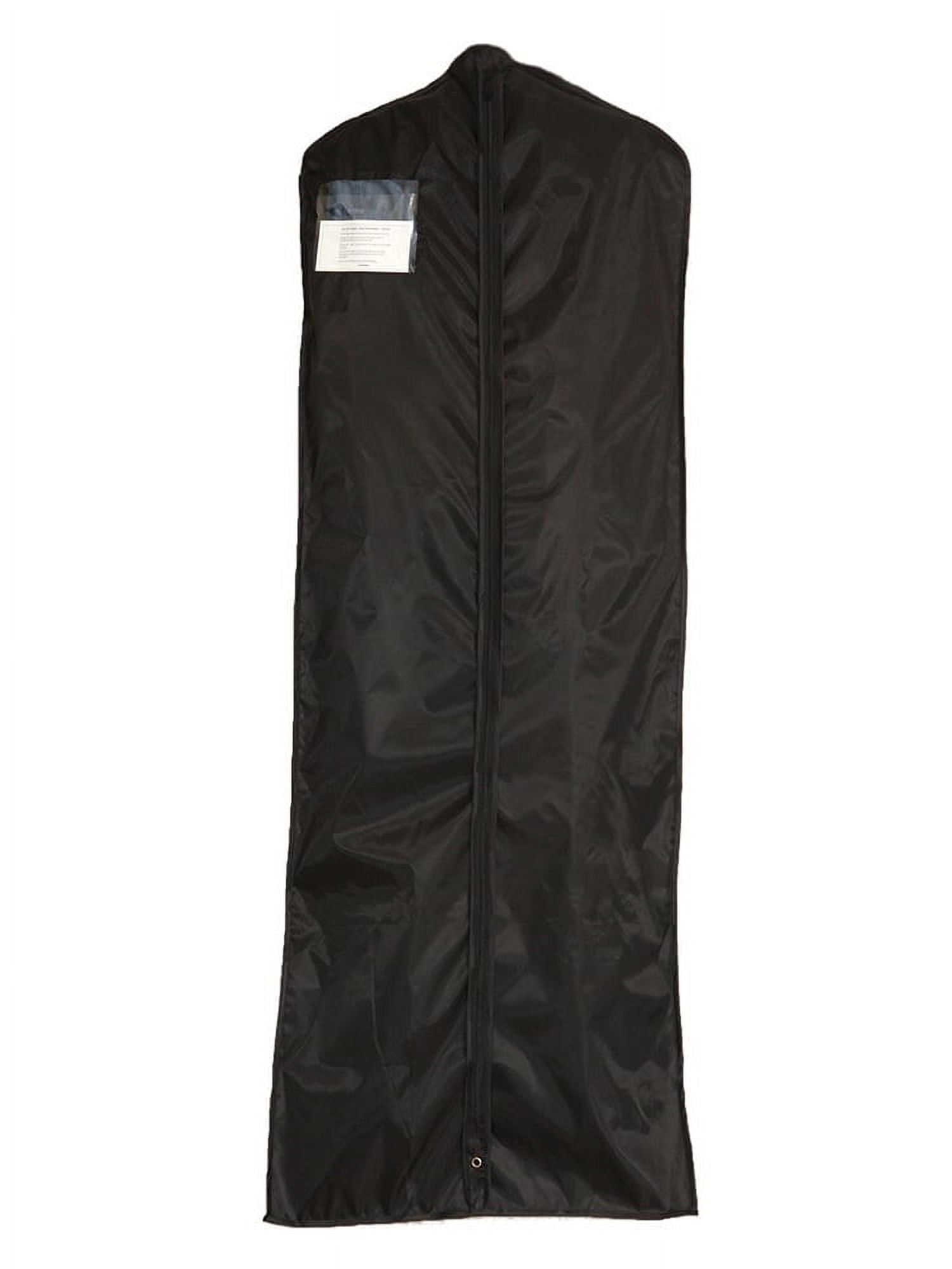 Suit and Dress Travel Garment Bag (63" x 23") Full-Length – Durable Stay-Dry Nylon Construction – Clear Zippered Index Front Pocket – Perfect Length for Evening Gowns – Garment Bag, White