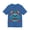 Columbia Blue, variant on All-Seeing Skull Illustration Tee Winged Skull Third Eye Roses T-Shirt