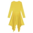 thumbnail image 6 of Alvivi Women's Long Sleeve Asymmetrical Praise Dance Dress Metallic Church Worship Lyrical Dancewear Yellow S, 6 of 7