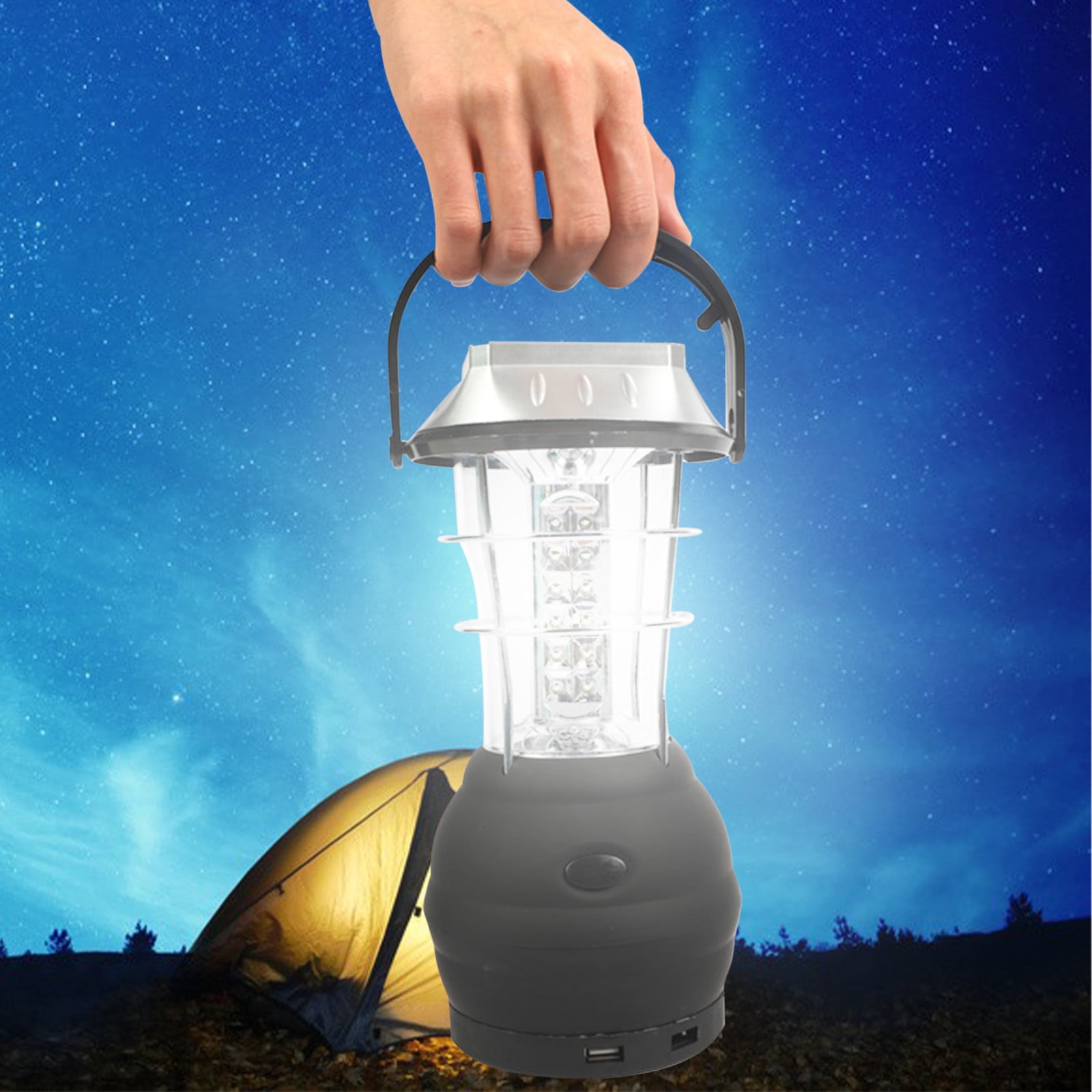 OAVQHLG3B Solar Camping Lantern Camping Gear USB Rechargable Hanging Waterproof  Camping Tent Lamp with Remote Control,Outdoor Camping Lamp Camping  Accessories for Camping,Hiking,Outage,Hurricane 