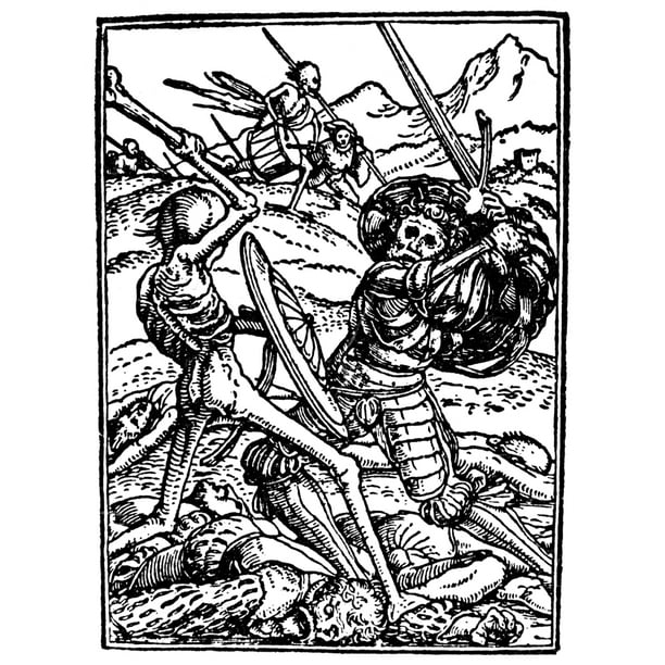 Dance Of Death, 1538. /N'Death And The Soldier.' Woodcut By Hans ...