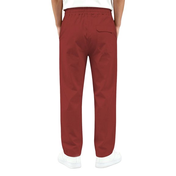 Tiijoy Boys Pants Casual Solid Elastic Waist Drawstring Straight Pants, Size 5-16