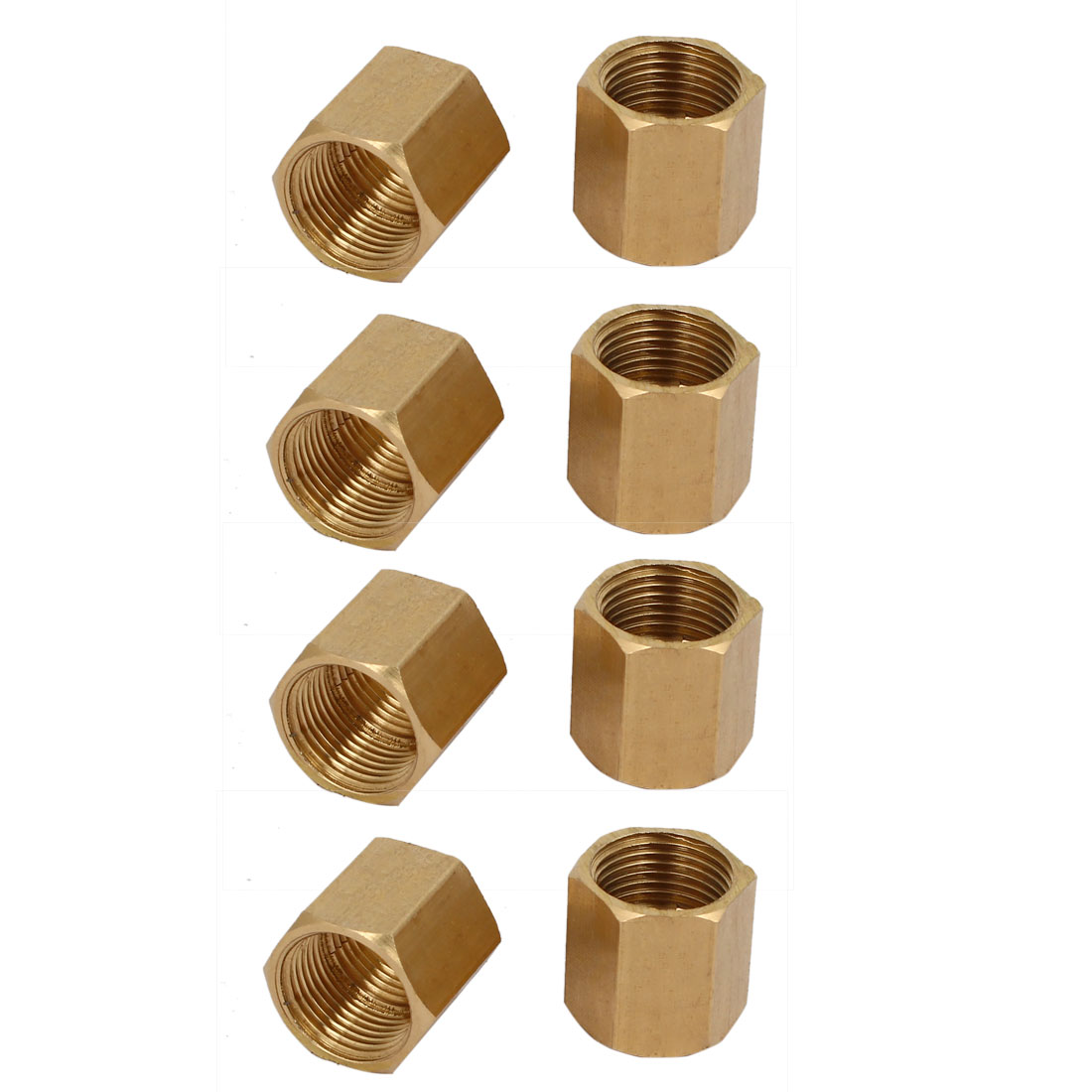 3/8BSP Female Thread Brass Pipe Fitting Straight Hex Rod Coupling Nut