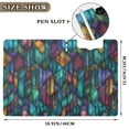 thumbnail image 3 of FORMRS A4 Clipboard Folder with Pen Holder Horizontal Foldable School Office Binder, Stained Glass Pattern, 3 of 9