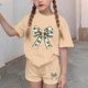 thumbnail image 3 of Vestido de manga corta para niños Día de San Patricio impreso de dos piezas Conjunto de cuello redondo con pantalones cortos, blusa de manga corta, 3 of 6