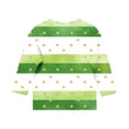 thumbnail image 4 of Tauxra Chandail de la Saint-Patrick pour Adultes, T-Shirt à Manches 3/4 Imprimé Col Rond, T-Shirt Graphique Trèfle Décontracté à Manches Longues pour Activités Festives, 4 of 6