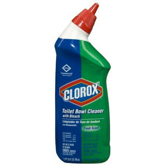 Clorox Toilet Bowl Cleaner with Bleach, Fresh Scent, 24 ounce Bottle, 1 Count