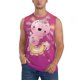thumbnail image 1 of Fotbe Cute Pink Axolotl A Men's Camiseta sin Mangas Estampada para Hombres, Playera Casual para Gimnasio, Entrenamiento, Playa-3X-Large, 1 of 7