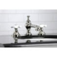 thumbnail image 3 of Kingston Brass KC7066PX Vintage 8 in. Widespread Bathroom Faucet, Polished Nickel, 3 of 5