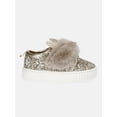 thumbnail image 2 of Wonder Nation Baby and Toddler Girls Two Strap Bump Toe Sneakers, 2 of 6