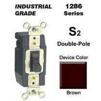 Leviton 1286 20 Amp Double-Pole Toggle Switch Industrial - Brown