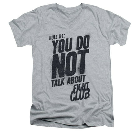 Fight Club Men's  Rule 1 Slim Fit T-shirt Clear (Best Rated Dessert Of The Month Club)