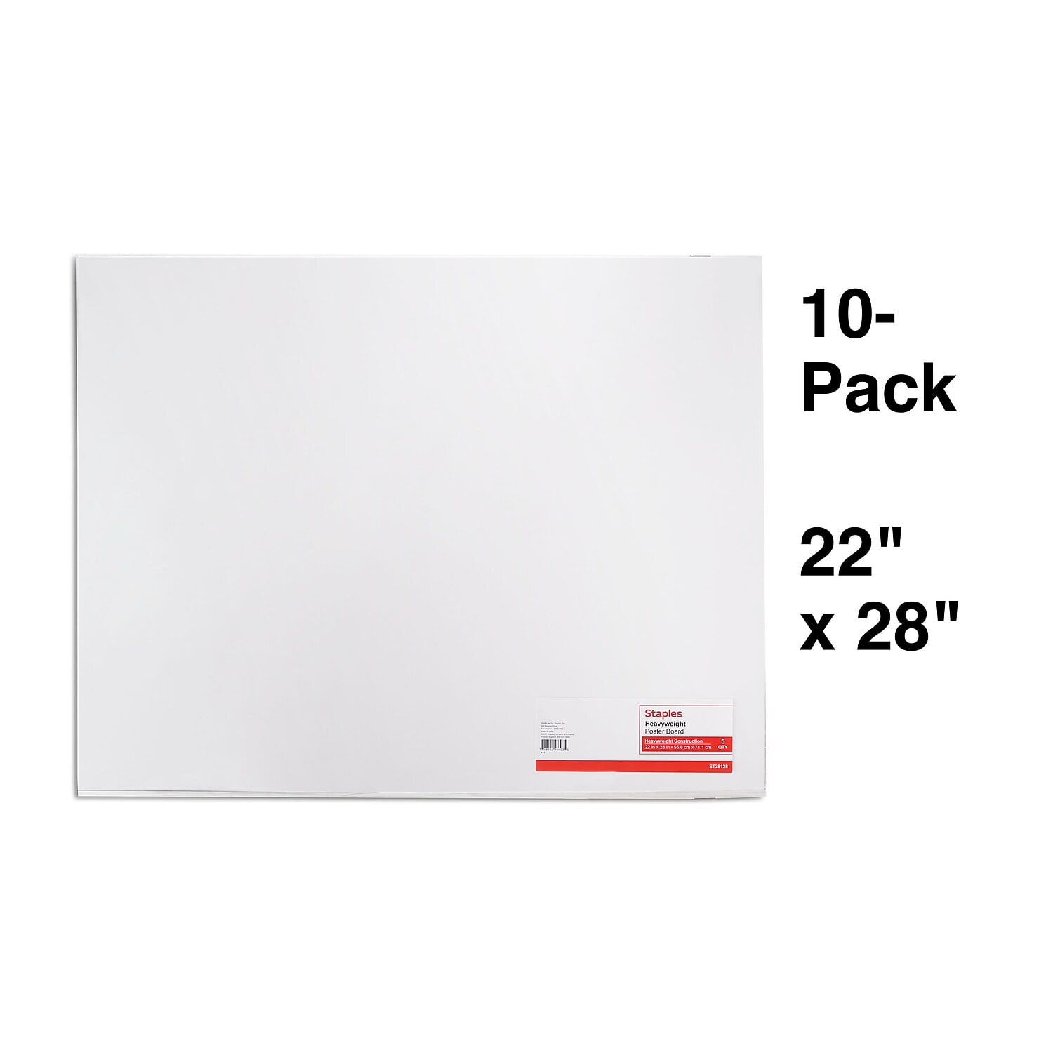Primary Colors Heavyweight Poster Board, 22x28 5/pack, 10 packs