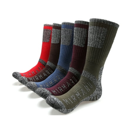 MIRMARU Men s 5 Pairs Multi Performance Outdoor Sports Hiking Trekking Crew Socks price history on PriceWatchPro