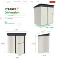 thumbnail image 3 of AECOJOY 5' x 3' Outdoor Metal Storage Shed with Lockable Door for Backyard in White, 3 of 8
