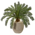 thumbnail image 1 of Nearly Natural 9476 29 in. Cycas Artificial Plant in Sand Stone Planter, 1 of 1