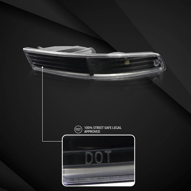 Autozensation Compatible with Acura Integra 1994-1997, Black Housing Clear Lens Bumper Lights, L+R Pair Assembly