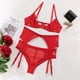 thumbnail image 1 of El pecho abierto revela nalgas expuestas y ahuecadas, tentación de discoteca, lencería sexy, conjunto de tres piezas, malla cómoda, 1 of 6