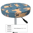 thumbnail image 4 of Fotbe French Bulldog Yoga Stool Covers Round,Waterproof Round Bar Stool Covers Bar Chair Covers Washable Stool Cushion Slipcover for 12-14 Inch Chair-14 inch, 4 of 7