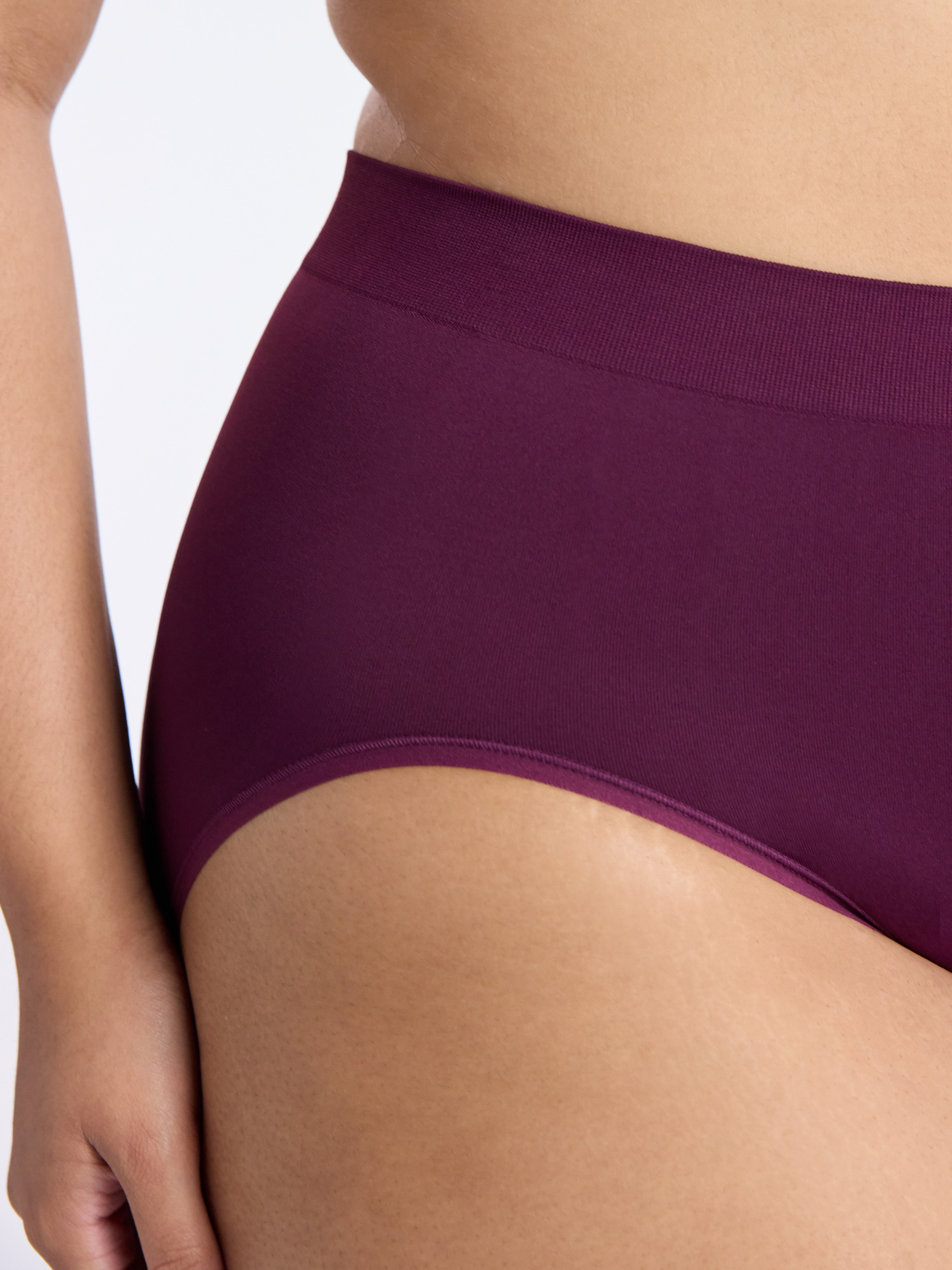 Joyspun Women's Plus Seamless Hi-Cut Panties, 3-Pack, Sizes 1X-5X