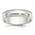 thumbnail image 5 of 10K White Gold 6mm Milgrain Half Round Band Ring Size 9.5, 5 of 7