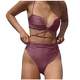 thumbnail image 2 of LSLJS Women's New Sexy Swimsuit Printed Bikini Swimsuit, 2 of 9