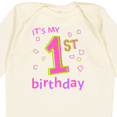 thumbnail image 4 of Inktastic It's My First Birthday Boys or Girls Long Sleeve Baby Bodysuit, 4 of 5