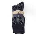 thumbnail image 1 of Calcetines Polo Club para Hombre, Rayas y Figuras Negro 3 Pares Unitalla, 1 of 3