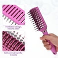 thumbnail image 4 of Unique Bargains Vent Hair Brush Detangling Brush for Women and Men for Curly Wavy Rose Red, 4 of 7