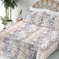 thumbnail image 3 of Ambesonne Leaves Fitted & Flat Sheet with Sham 3 Pcs Set, Love Botanical Composition, Twin, Ivory and Multicolor, 3 of 5