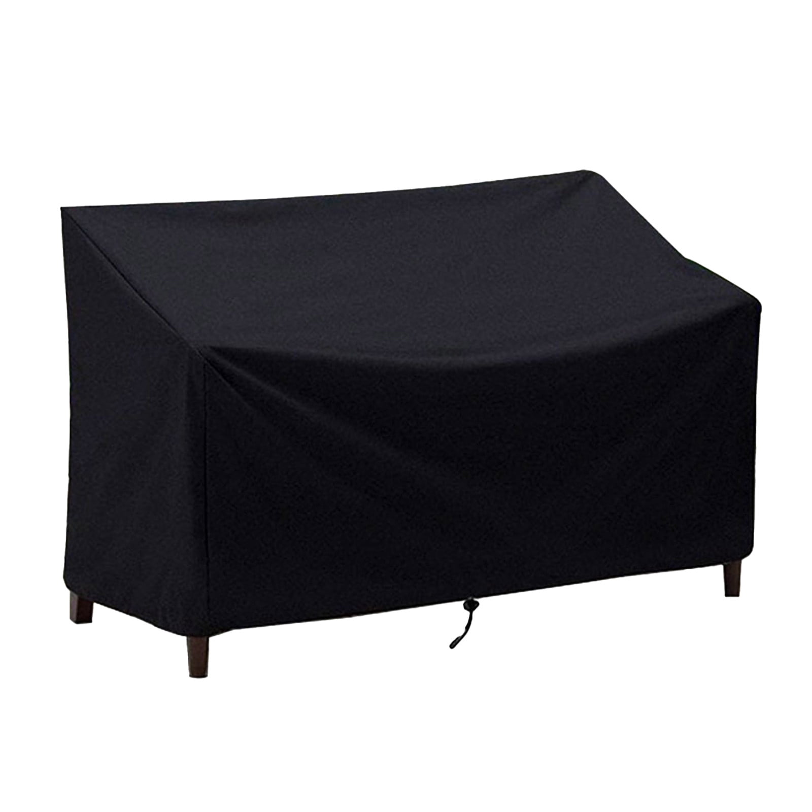 Outdoor Bench Cover Waterproof – Heavy Duty 2-Seater Patio Furniture Cover for Loveseat, Sofa & Glider – All-Weather Resistant with Air Vents – Fits Garden, Park & Outdoor Use (Black)