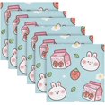 thumbnail image 6 of Coolnut Rabbit Milk Cloth Napkins Set of 4,Reusable Washable Polyester Dinner Table Napkins for Kitchen,Dining,Restaurant,Party Decoration, 6 of 7