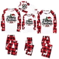 thumbnail image 5 of Nmnitkp Christmas Pajamas for Family Add Festive Atmosphere Family Christmas Pajamas Matching Sets PJ's Sleepwear Printed Top and Plaid Pants with Pockets Family Christmas Pajamas Matching Sets, 5 of 6