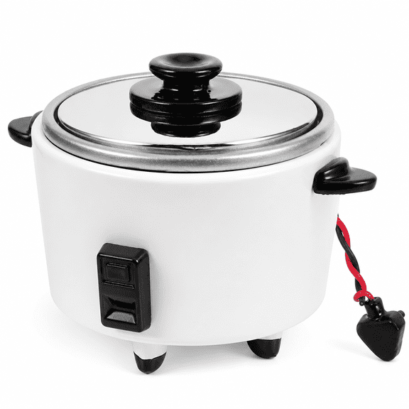 Florvian Mini Electric Cooker Simulation Rice Cooker Model Mini House Electric Rice Cooker Decor Kitchen Rice Cooker