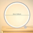 thumbnail image 5 of Lámpara de escritorio circular para dormitorio, instalación sencilla, construcción duradera, lámpara de mesa de metal y acrílico con 3 temperaturas de luz para mesita de noche y sala de estar, 10, 5 of 5