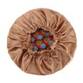 thumbnail image 4 of Cheers.US Women Girls African Floral Print Satin Sleep Bath Caps Hair Care Bonnet Hats Head Wrap Reusable Shower Cap Waterproof Bath Hat, 4 of 7