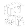 thumbnail image 4 of Monarch Specialties Computer Desk, Home Office, Laptop, Storage Drawers, 48"L, Work, Grey Laminate, 4 of 11