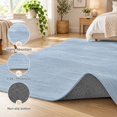 Ice Blue Area Rug 2'x3', Country Vintage Minimalist Farmhouse Solid ...