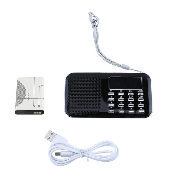 Mini portátil LCD Digital AM/FM Radio Audio estéreo altavoz reproductor de música USB tarjeta Micro SD TF