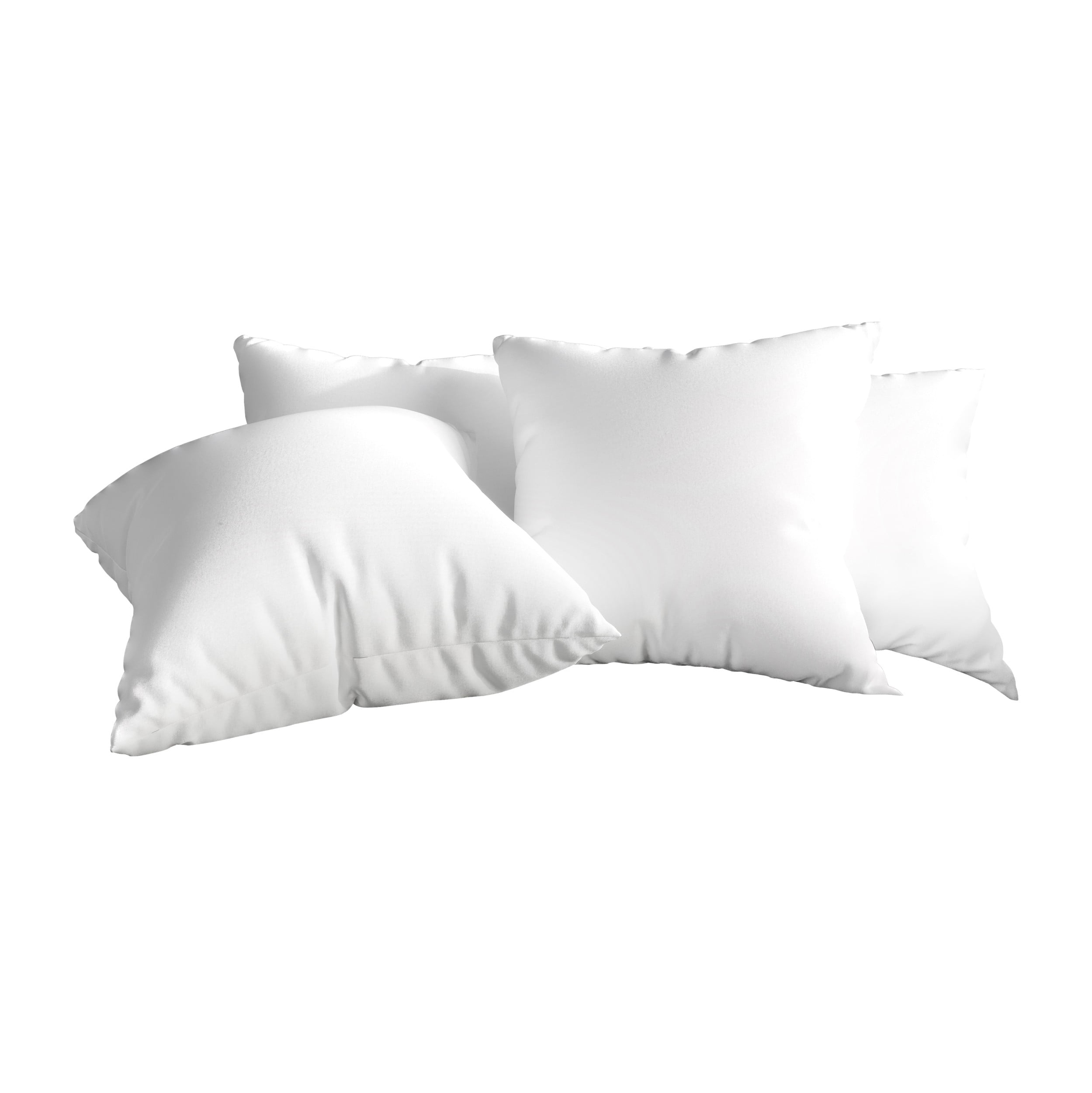 Home Design Calais Square Throw Pillow Inserts 20x20 Inch, Set of 4, Bedroom & Couch, Soft Decorative Pillow Insert, White