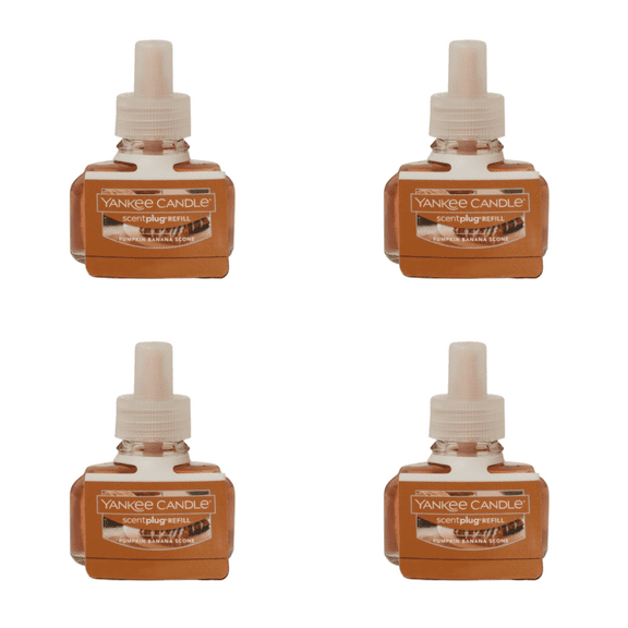 Yankee Candle Scent Plug Refill, Pumpkin Banana Scone (Pack of 4)