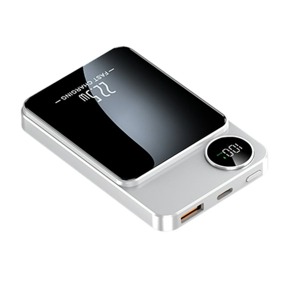Banque d'Alimentation Sans Fil Magnétique Batterie d'Urgence 10000mAh Chargeur Portable à Charge Rapide Magnétique de 22.5W avec Affichage LED