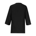 thumbnail image 4 of DDAPJ pyju Clearance Prime Day Women Long Sleeve Cotton Linen Blouses,Lace V Neck Casual Blouse Vintage Solid Longshirt Irregular Tunic Shirt Loose Draped Tops Lightweight Gauze Shirts, 4 of 6