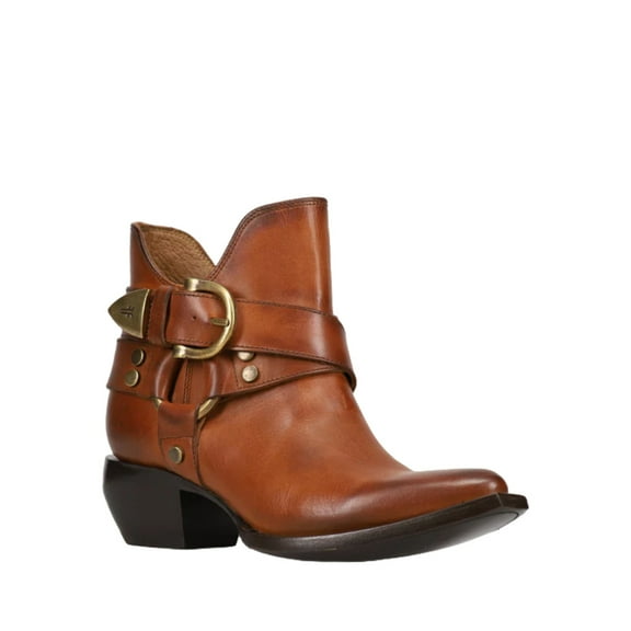 Frye Sacha Multi Strap Leather Bootie, 6.5, Brown