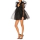 thumbnail image 3 of Vestido corto de malla de temperamento para mujer Sunloudy, falda de burbuja sin espalda con cuello en V de manga larga con empalme de encaje de punto de estilo informal de verano y otoño Sunloudy moda, 3 of 6