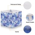 thumbnail image 3 of Foldable Fabric Storage Bin Home Cubes Clothing Organizer Bins Large Collapsible Box Basket for Home Organizer Blue Squares and Shapes, 3 of 7
