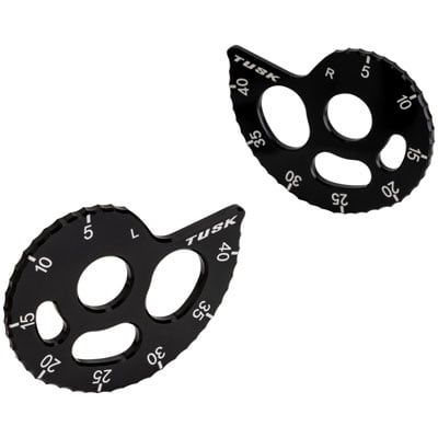 TUSK Racing Axle Blocks Black Compatible with Yamaha TW200 1999-2025